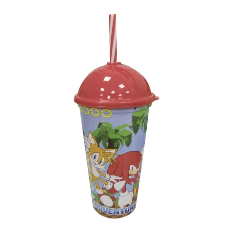 Vaso Plástico Milk Shake con Pajita Sonic 500 ml U