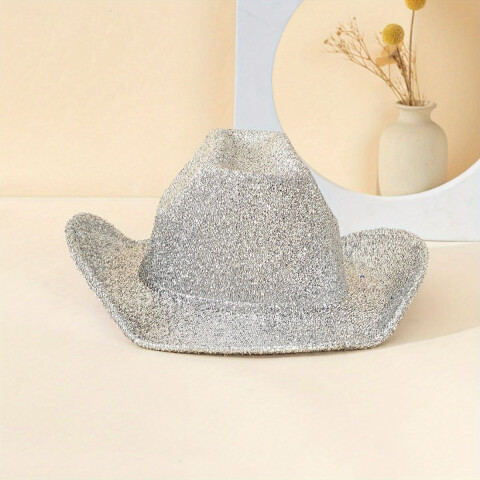 Sombrero Brilloso Plateado