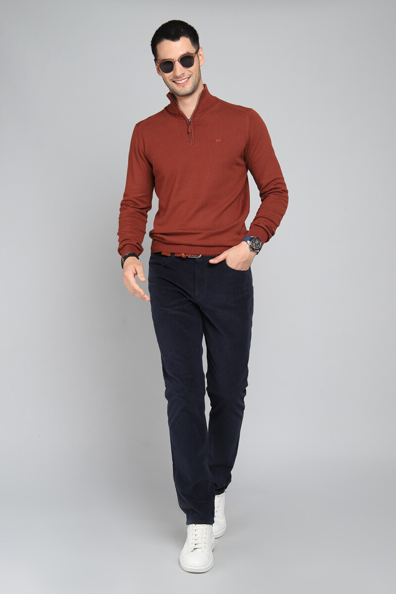 Sweater Medio Cierre Arrow GUINDA