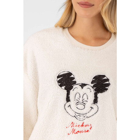 Sweater sherpa mickey Beige