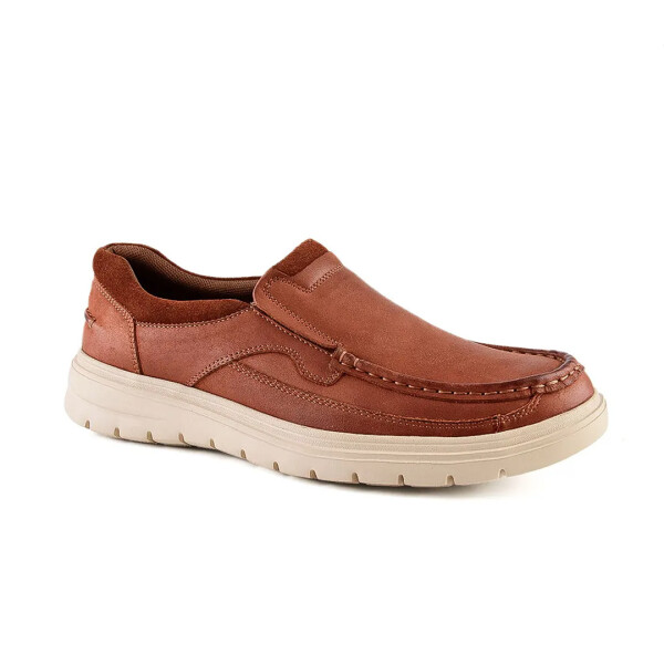 CASUAL DE CUERO DUSTER - HANKER MARRON