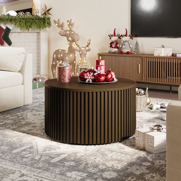 MESA DE CENTRO 3D MARRÓN - CIRCULAR