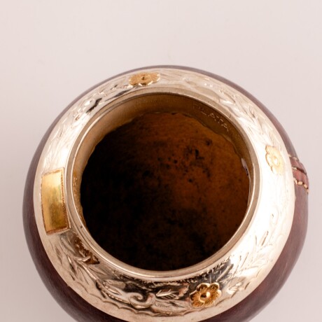 Mate porongo Plata y Oro M18