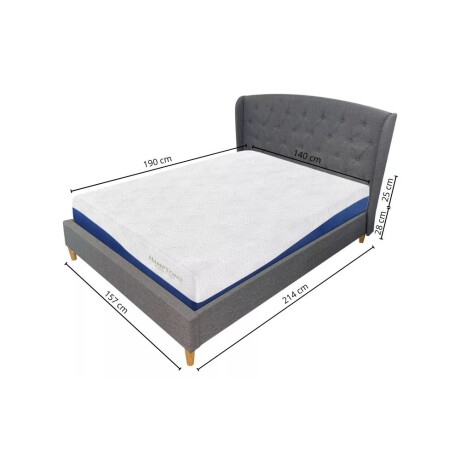 Sommier queen HAMPTONS Hybrid Memory Foam con respaldo Sommier queen HAMPTONS Hybrid Memory Foam con respaldo