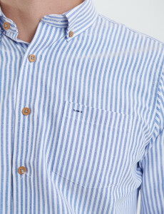 012622 CAMISA HARRINGTON LABEL Azul Osc/natural
