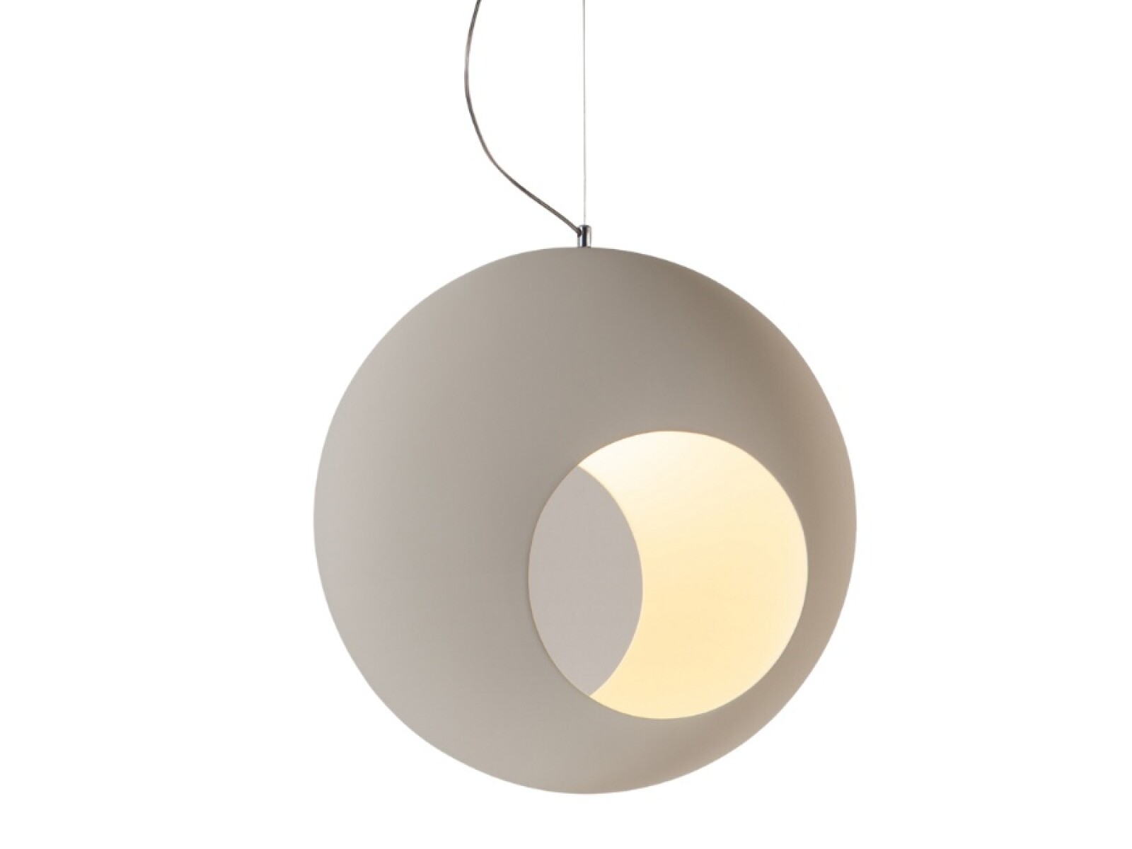 COLGANTE LUA E27 BLANCO CON CABLE TRANSP D58CM 
