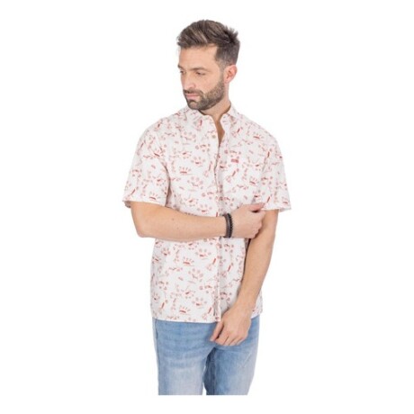 Camisa estampada UFO Indie Naranja Estampado