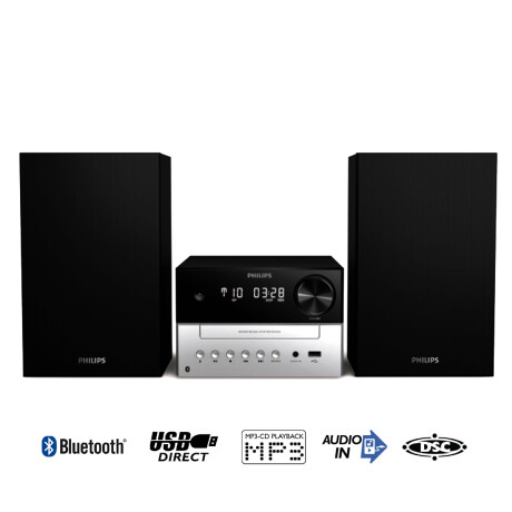 Microsistema Bluetooth Philips - Reproductor de CD, MP3, USB, FM Microsistema Bluetooth Philips - Reproductor de CD, MP3, USB, FM