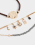 Pulseras Flexibles Sets Mostacillas Set 3 Pulseras Flexibles Con Mostacillas - Dorado