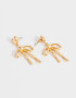 Aros Colgantes Largos Moño Aros Colgantes Largos Moños - Dorado