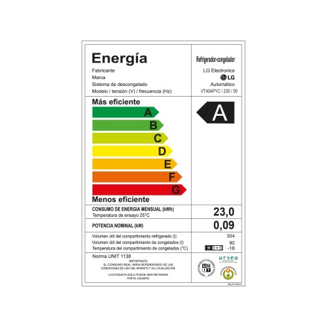 Refrigerador inverter 423L VT40APYC LG Refrigerador inverter 423L VT40APYC LG