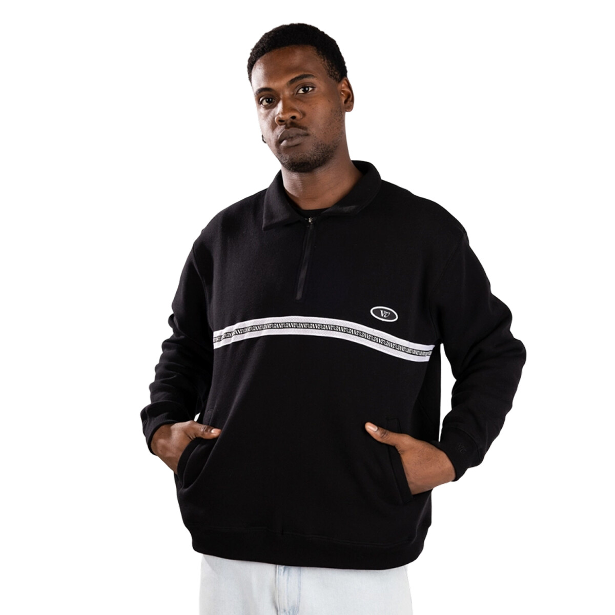 Buzo Rivvia Social Member 1/4 Zip - Negro 