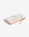 Ficheros Zip Round Billetera Fichero Flores - Estampado Flores