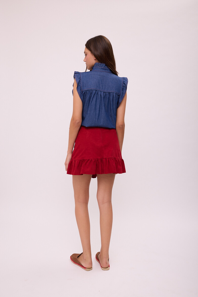 FALDA ULA COURO Rojo
