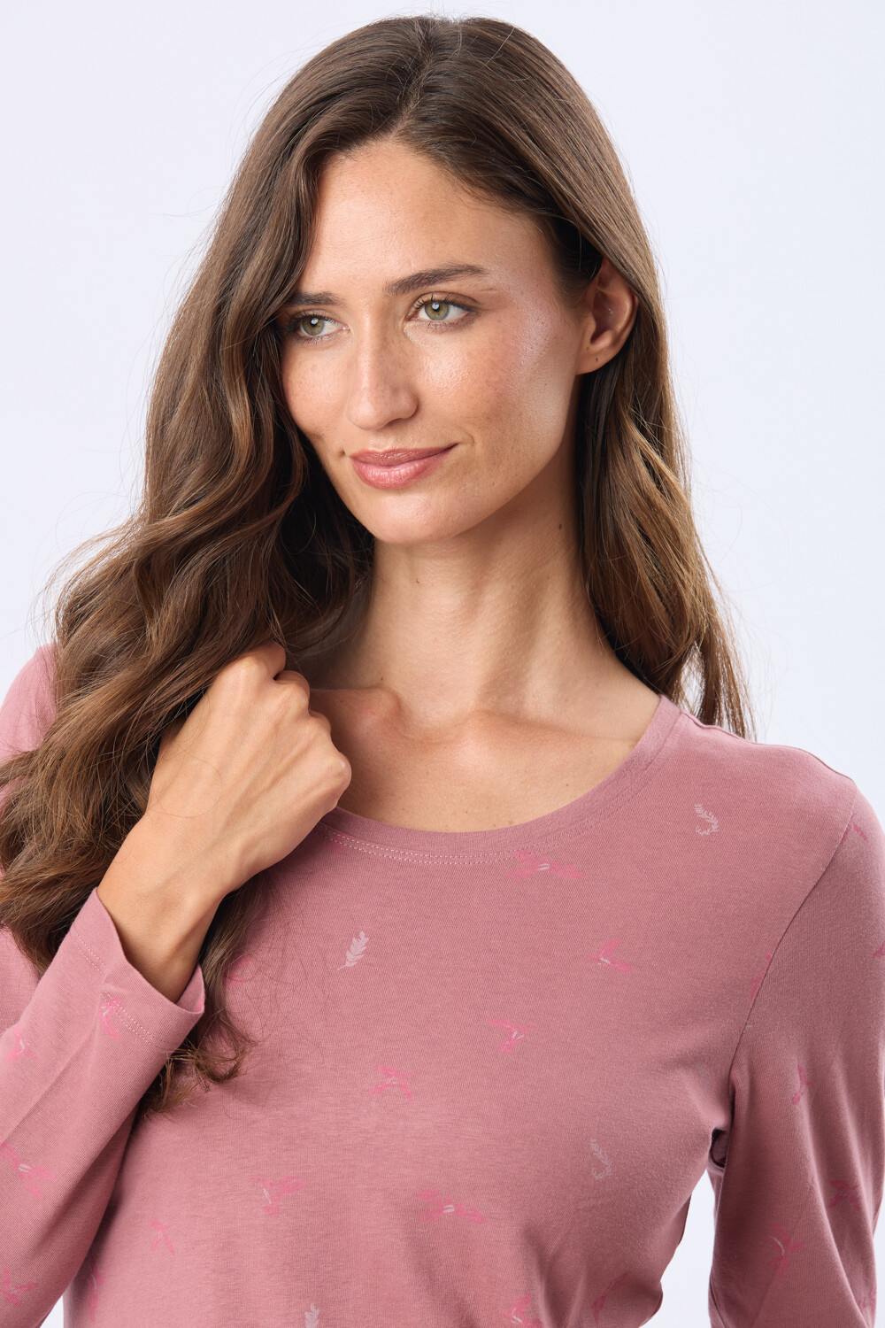 REMERA ESTAMPADA DE ALGODÓN Rosado