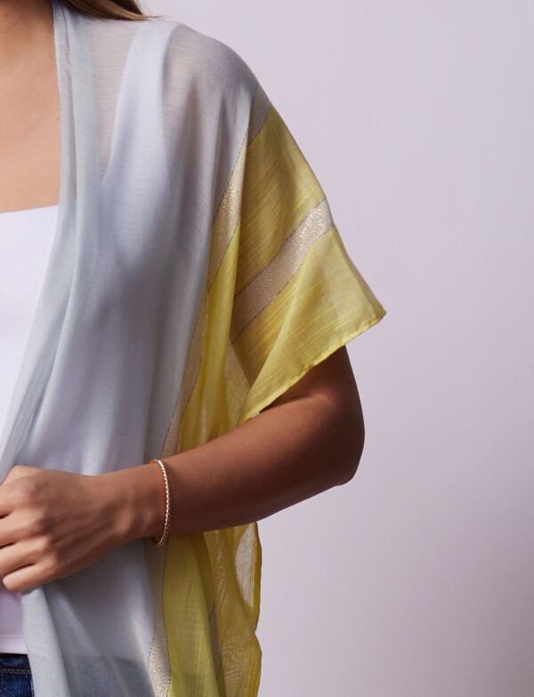 Kimono Lineas MULTI/CELESTE