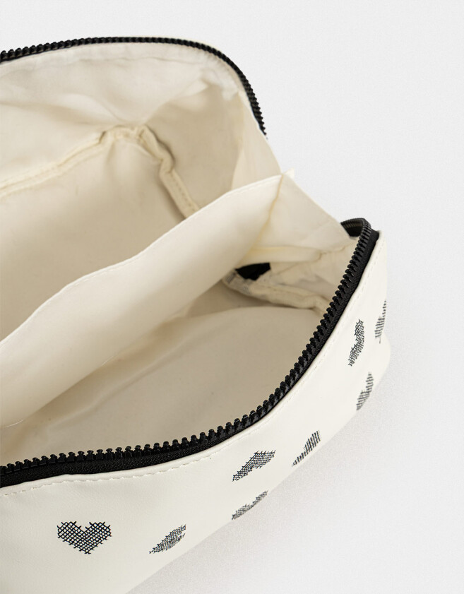 Porta Cosméticos Portacométicos Valija Crudo - Blanco Crudo