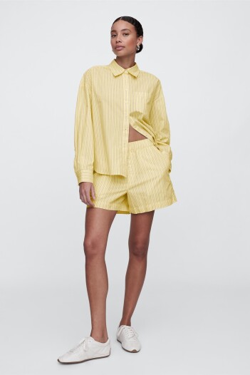 Short A Rayas Mujer Yellow Stripe