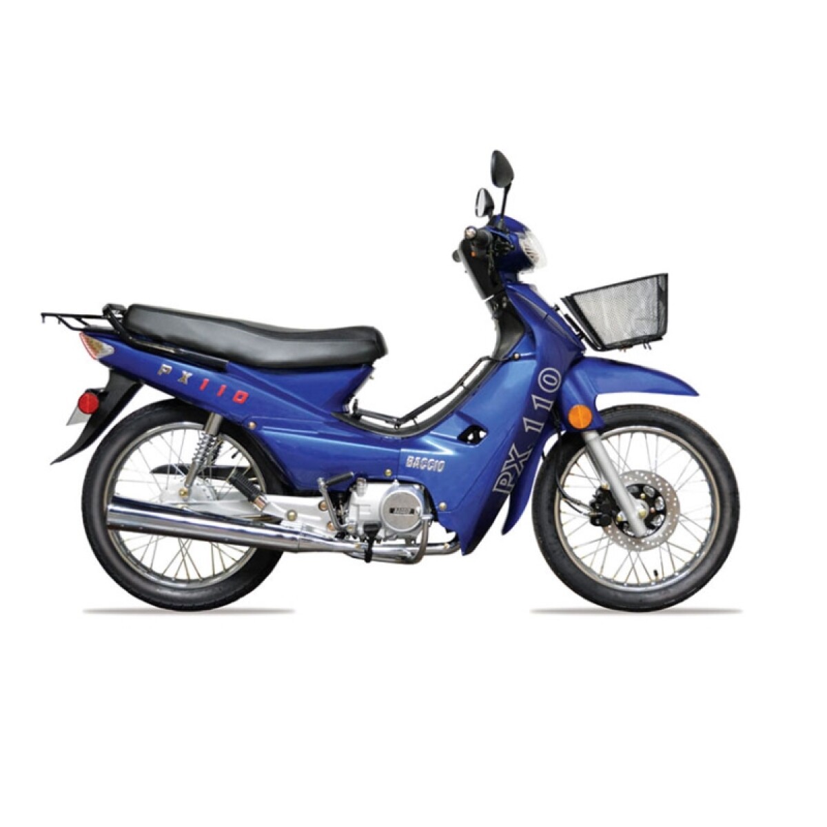 Moto Baccio Cub Px110 Rueda Rayos - Azul 