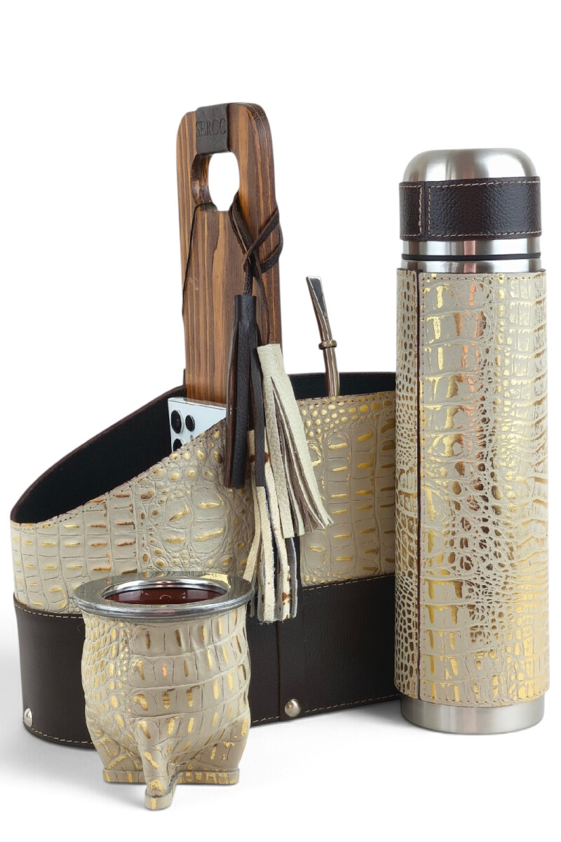 Set matero premium Beige con dorado