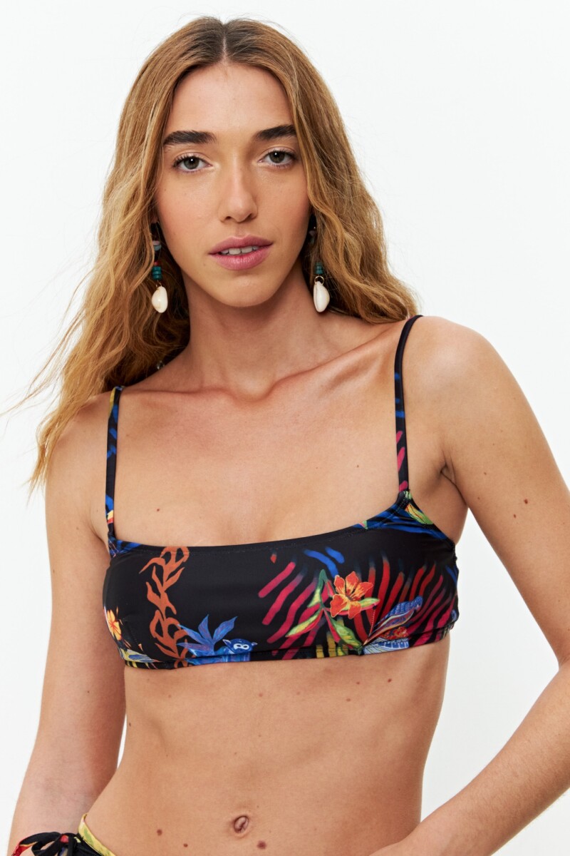 Bikini jungla top negro