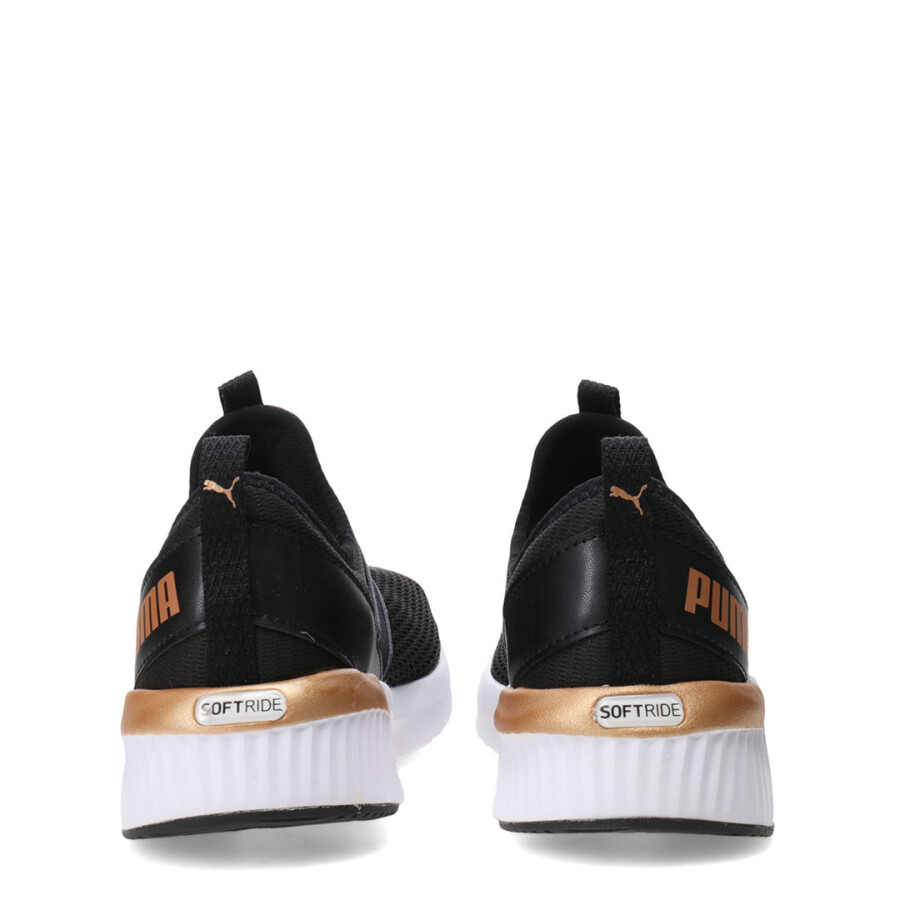 Championes de Mujer Puma Softride Harli Slip On Negro - Dorado
