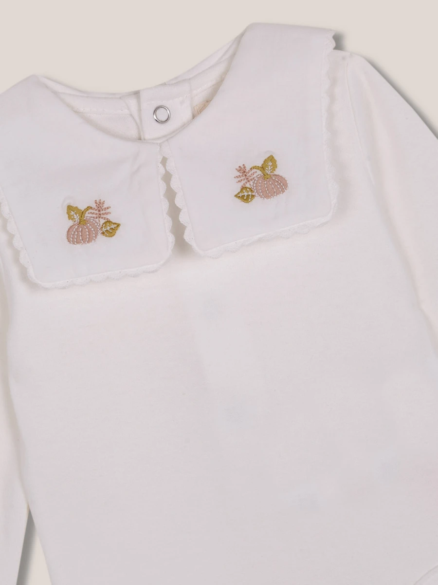 Body Con Cuello Grande Blanco Roto