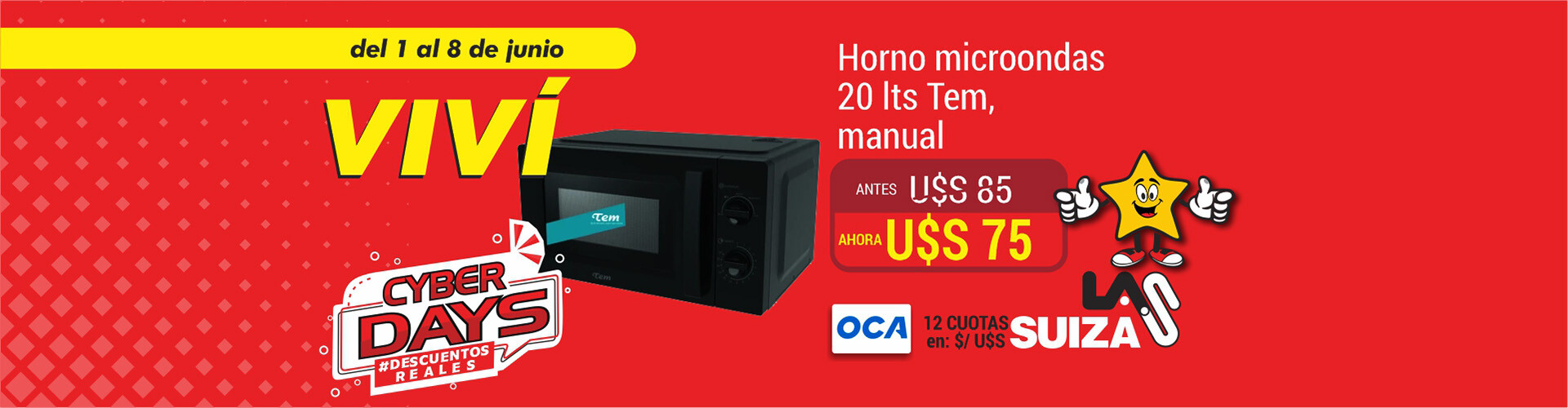Microondas 20 lts Tem