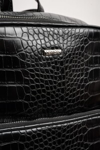 Mochila Maxi Croco Negro