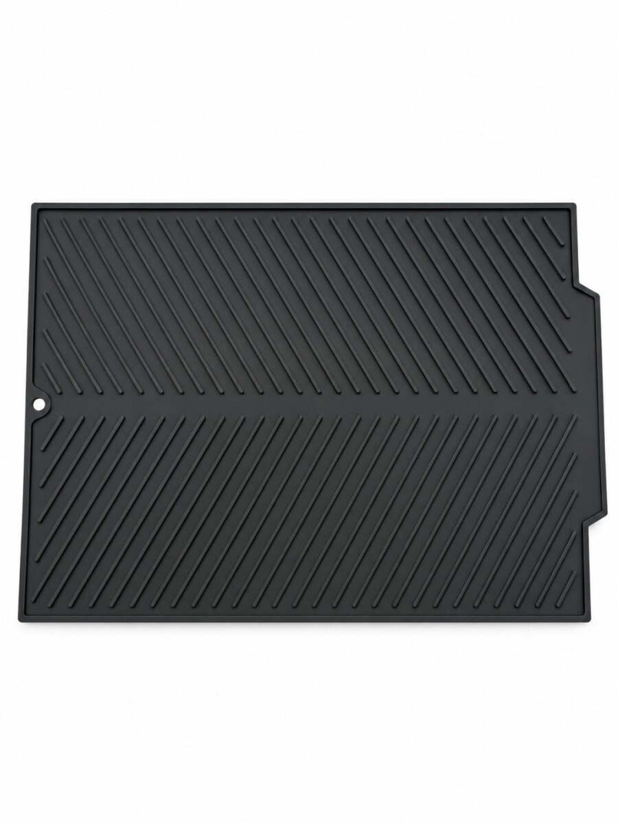 ALFOMBRA SILICONA CON DRENAJE PARA MESADA - NEGRO 