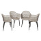 Kit x4 Silla Sydney Beige Patas de Metal