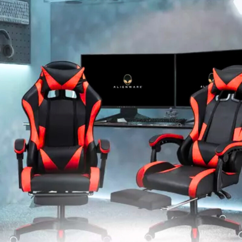 Silla Gamer Giratoria Rojo