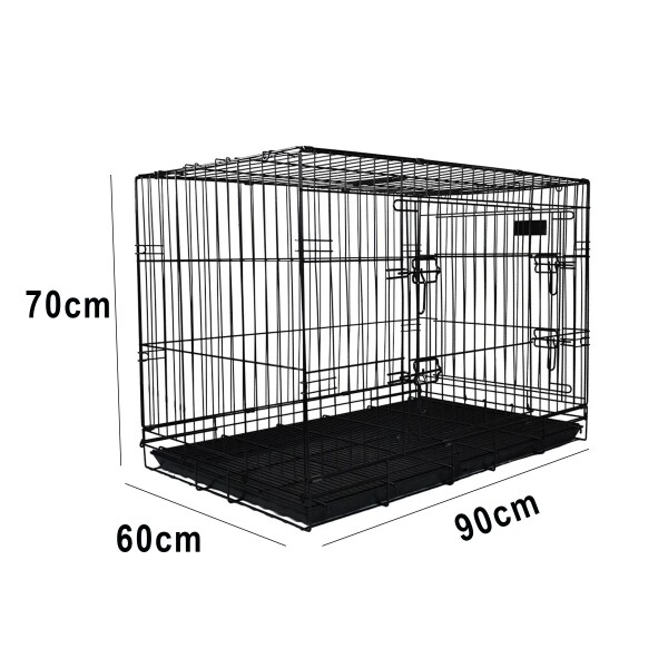 Canil Jaula Corral Perro Mascota Lili 90 cm Grande De Metal Variante Color Celeste
