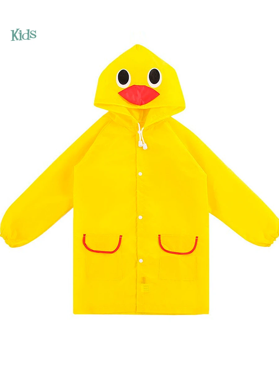 CAPA DE LLUVIA INFANTIL ANIMALES - AMARILLO 