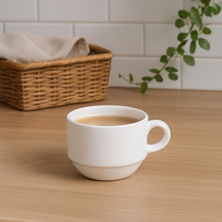 TAZA CAFE OPALINE 90ML Blanco