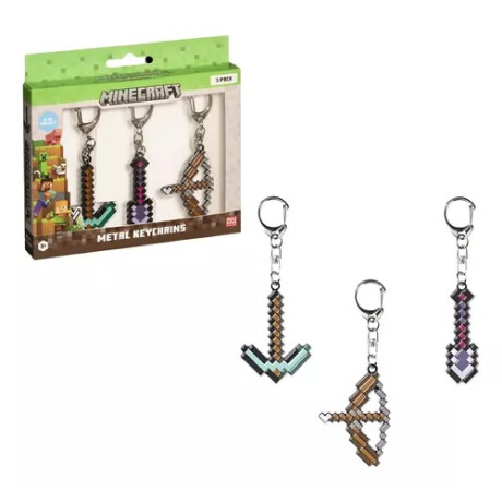 Llavero Minecraft Metal Pack X3 2 modelos Llavero Minecraft Metal Pack X3 2 modelos