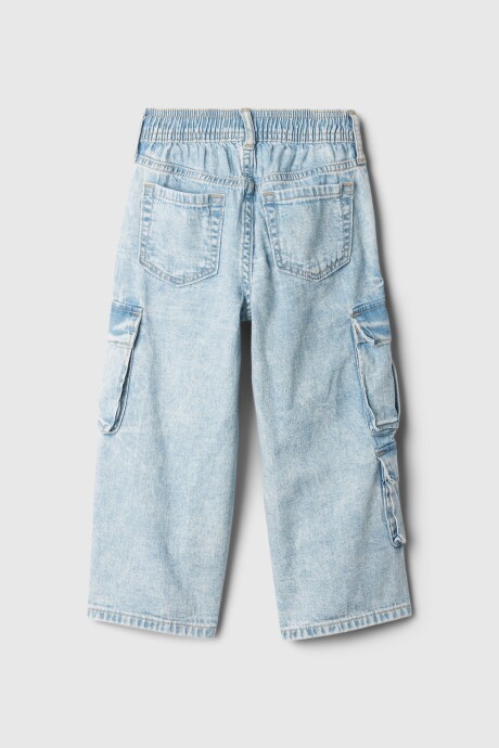 Jean Bbaggy Cargo Toddler Niña Light Wash