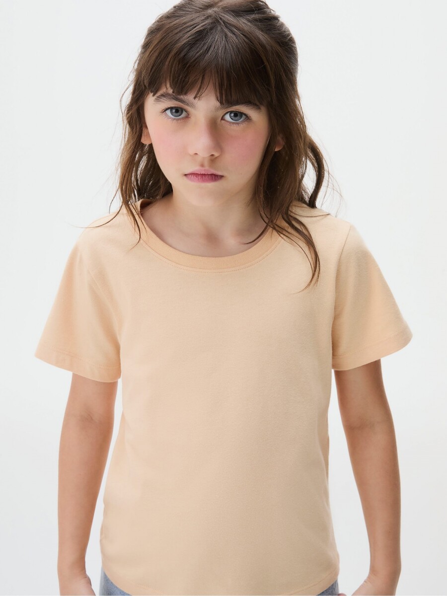 BLUSA MANGA CORTA INFANTIL - AMARILLO 