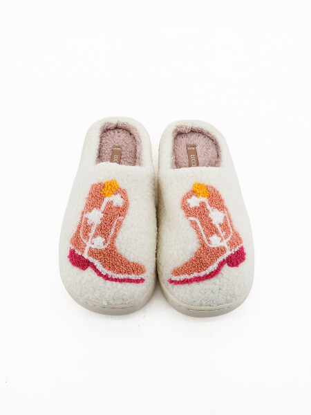 PANTUFLA COWGIRL BLANCO