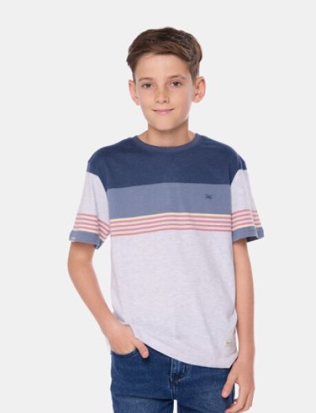 REMERA RAYADA Gris
