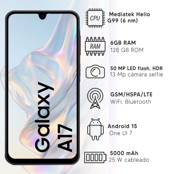 Samsung A17 6/128gb 4g NEGRO