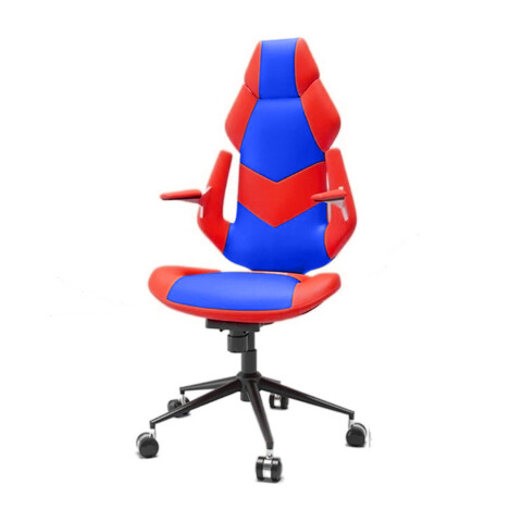 Silla De Oficina Reclinable Con Apoya Brazos (rojo/celeste) SILLA GAMER PL ROJO/CELESTE/BLANCO
