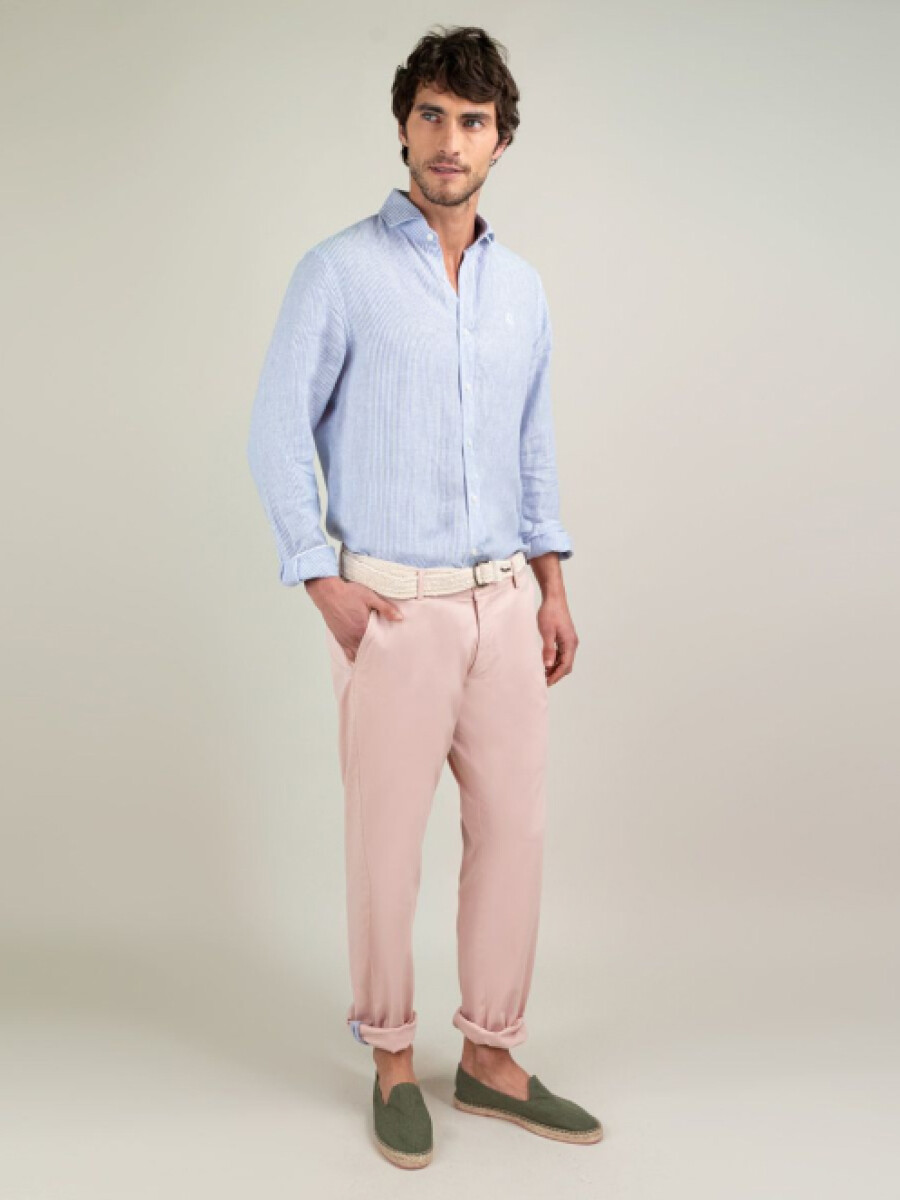 Camisa Lino El Ganso - Yale - Celeste 