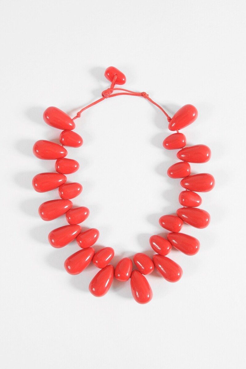 Collar pop oversize rojo
