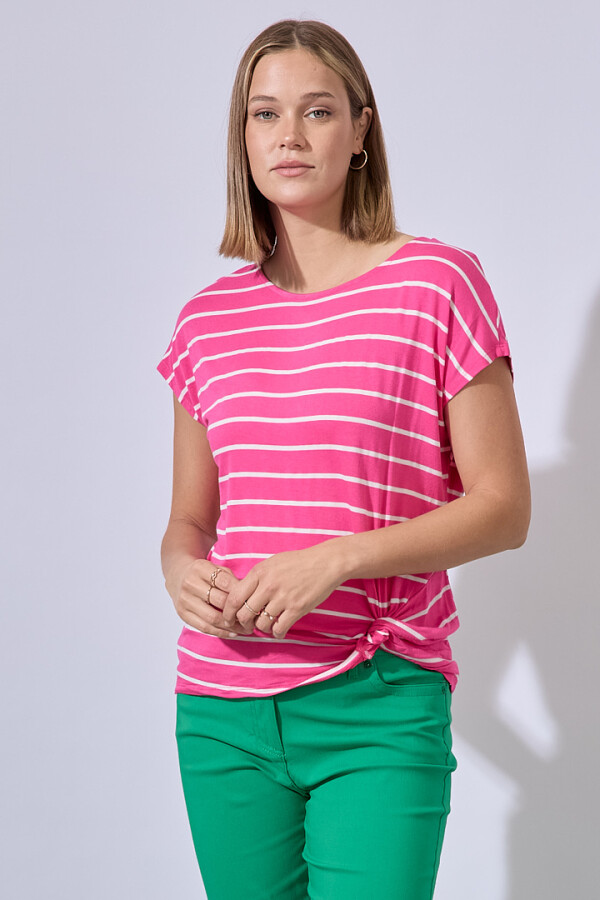 Remera Nudo MULTI/FUCSIA