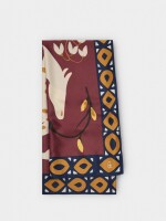 Pañuelo Estampado Cuadrado burdeos