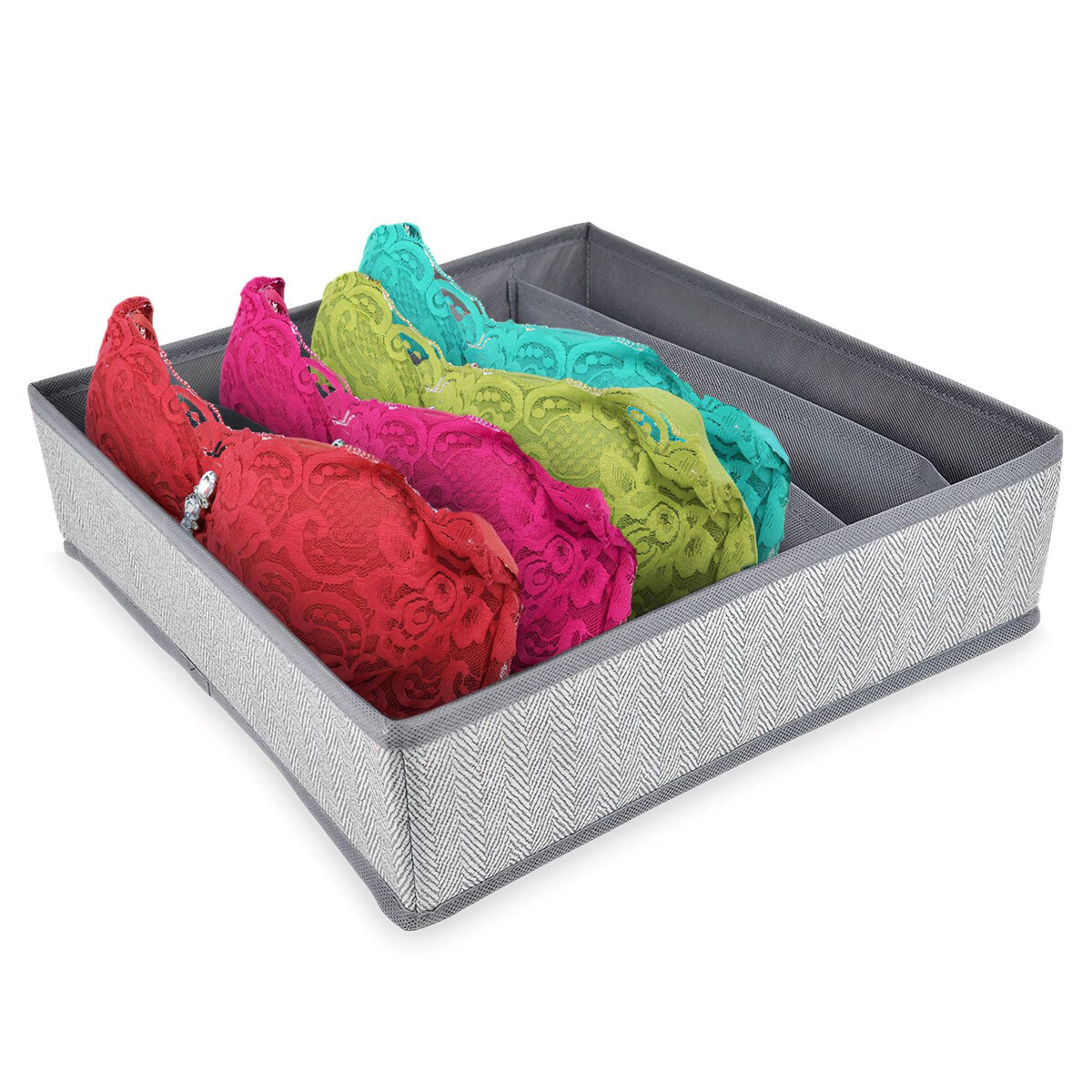 Organizadorcon 6 Reparticiones en TNT - GRIS 