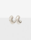 Aros Argollas Metal Aros Argollas De Acero Chunky - Plateado