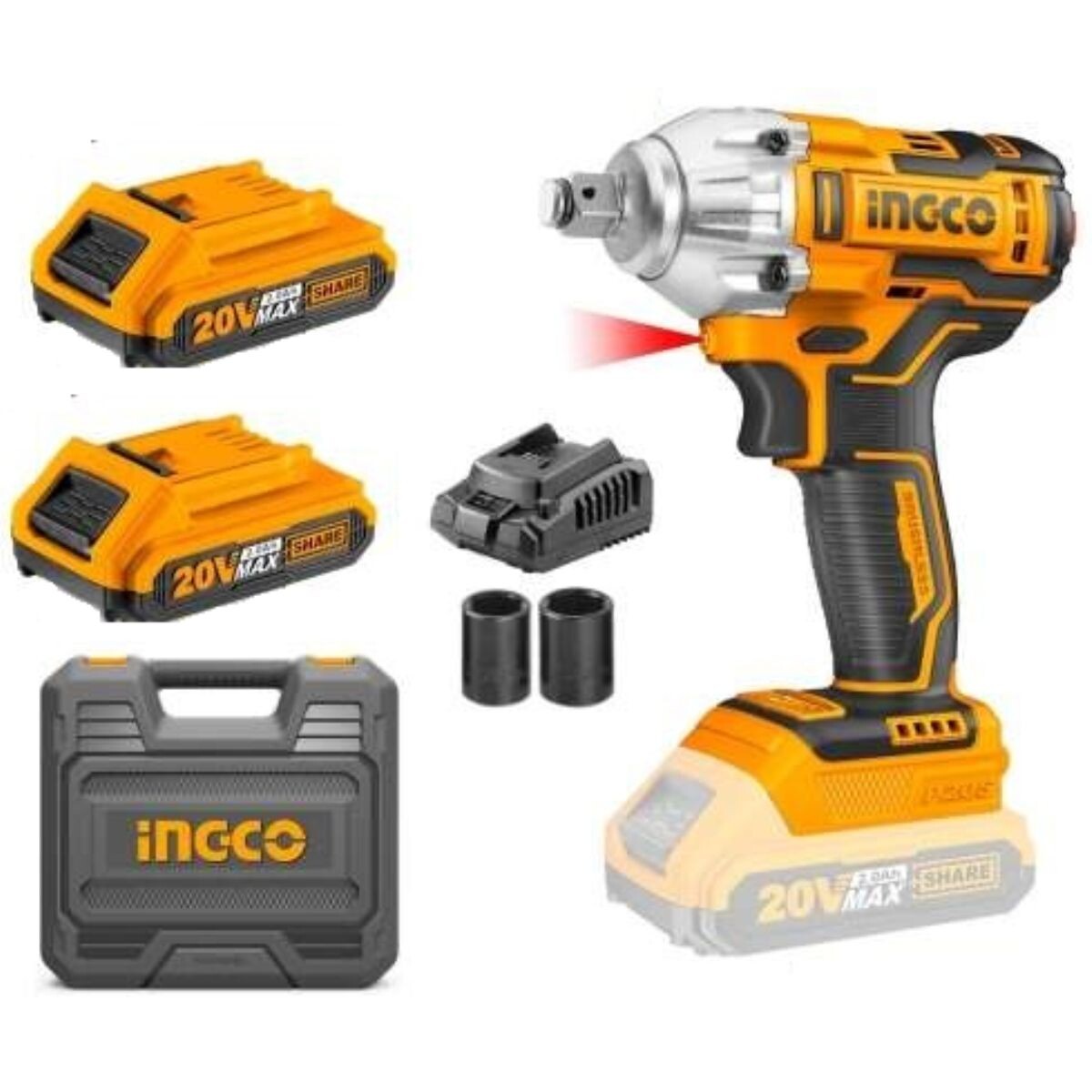 LLAVE DE IMPACTO 1/2 PULG BATERIA 20V INGCO CIWLI2038 