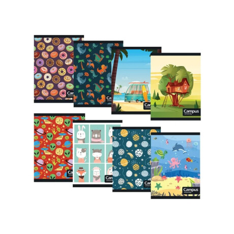 Cuaderno Campus 48 Hojas Cuadriculado Surtido